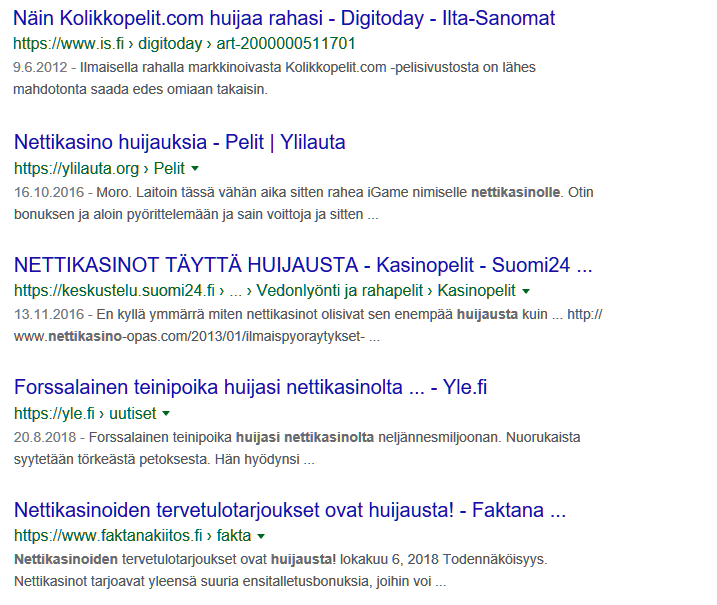 turvallinen nettikasino vai huijaus